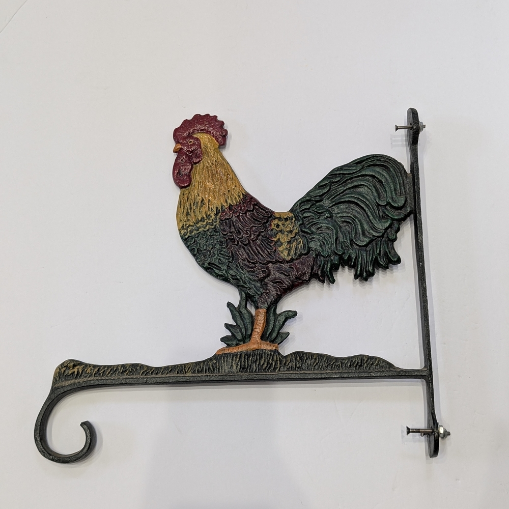Cast Iron Rustic Rooster Wall Decor